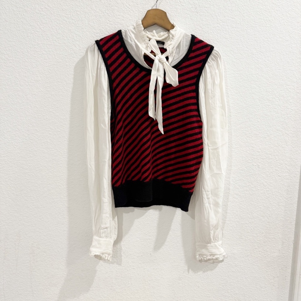 Maje- Maela Sweater Vest Overlay Top - Size 2